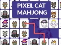 Маджонг с пиксельными котами